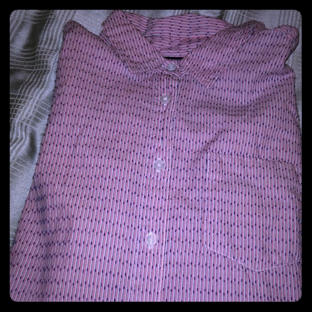 Girls Size L Boyfriend Button Down Shirt